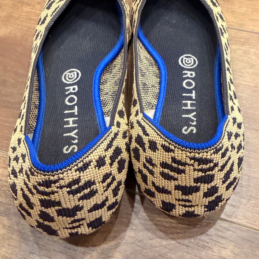 Rothy’s The Point Leopard Print Flats Size 9 - image 8